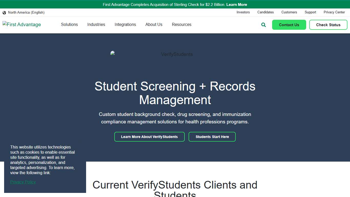 Verify Students | First Advantage North America